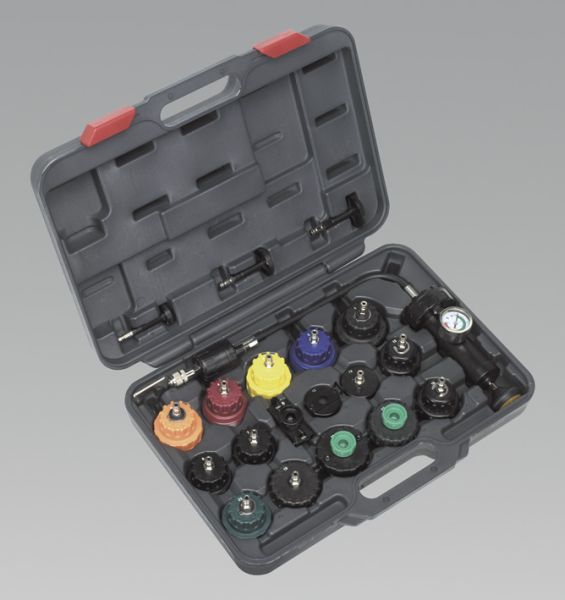 Kit for checking the tightness of the pressure of the cooling system