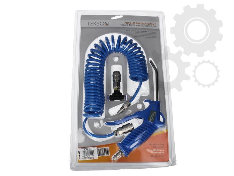 Coiled cord  with a pneumatic gun for cab