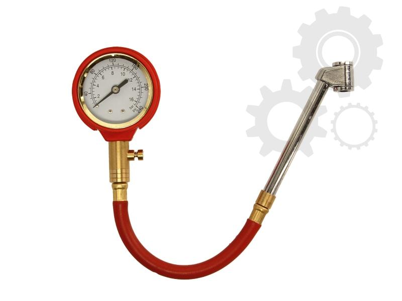 Tire pressure gauge with cable