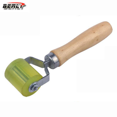 Pressure roller for glued weights