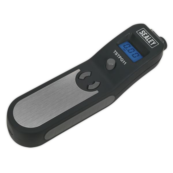 Digital pressure gauge with built-in tread depth gauge