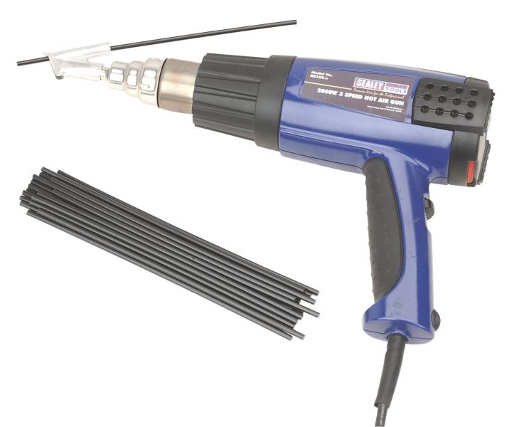 Welding kit with hot air gun