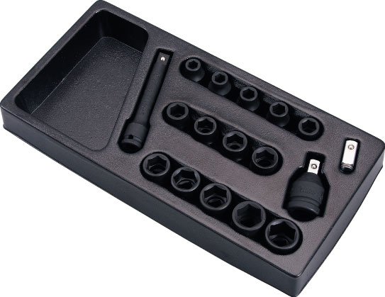Set of impact sockets
