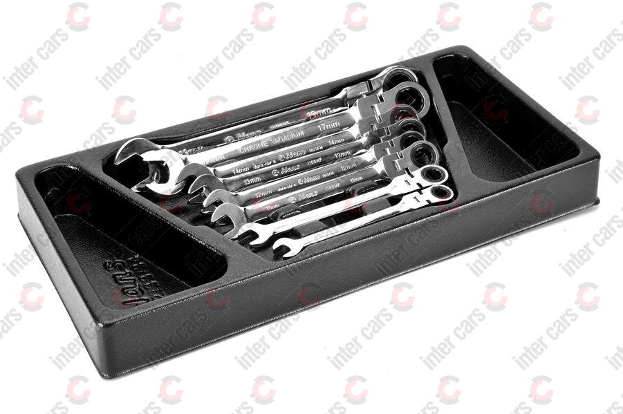 Key set of broken flat wrenches